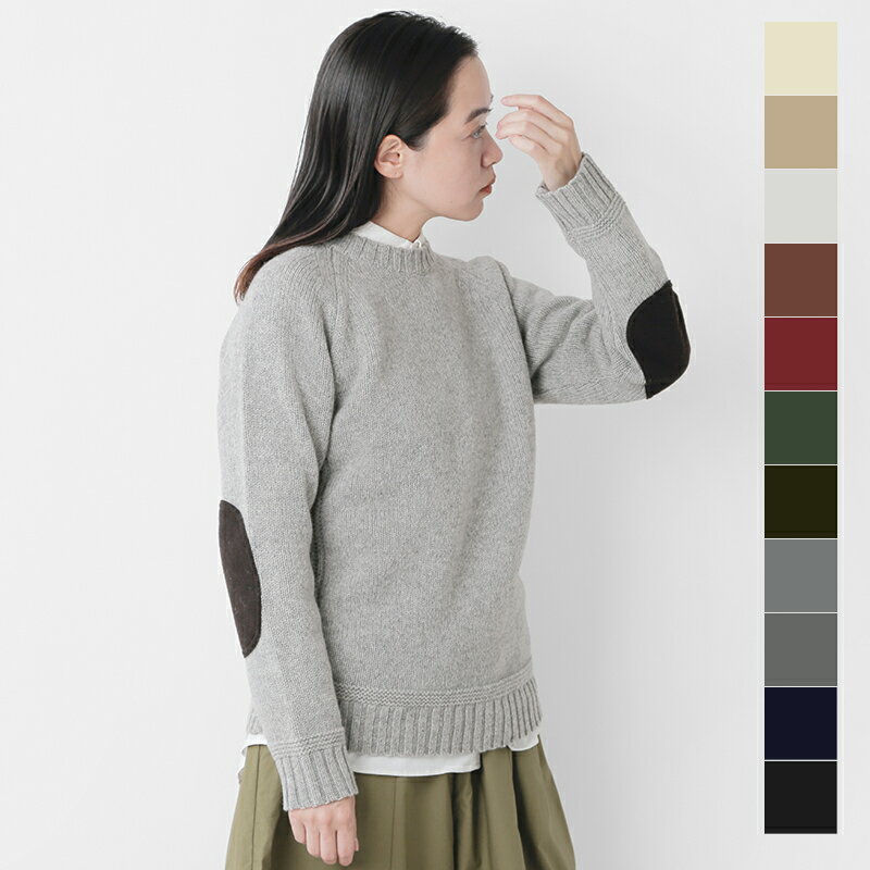 soglia ソリア エルボーパッチ ウール ニット プルオーバー “LANDNOAH Sweater” landnoah-sweater-tr レディース【クーポン対象】