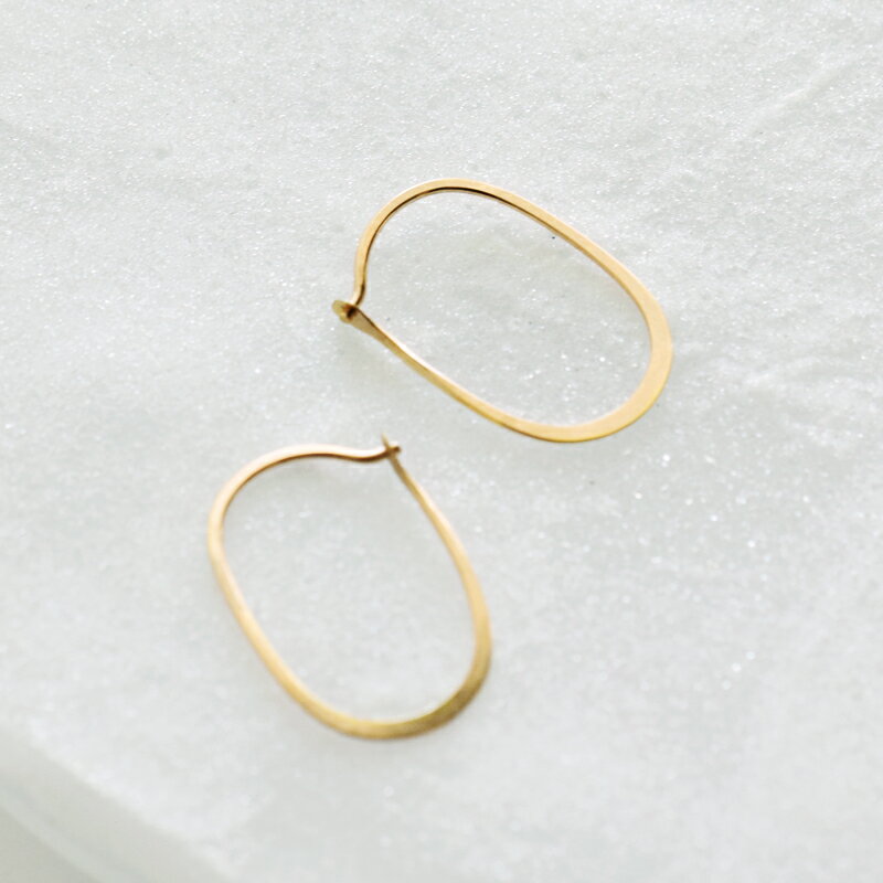 Melissa Joy Manning メリッサ ジョイ マニング 14kt オーバル フープ ピアス“Oval Hoops Small” p-o-01-ms レディース【クーポン対象】