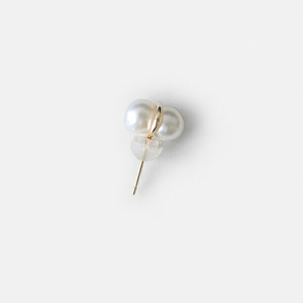 januka ヤヌカ ツインパールピアス(片耳)“Twin pearl pierced earring 1” twp-01m-yn レディース
