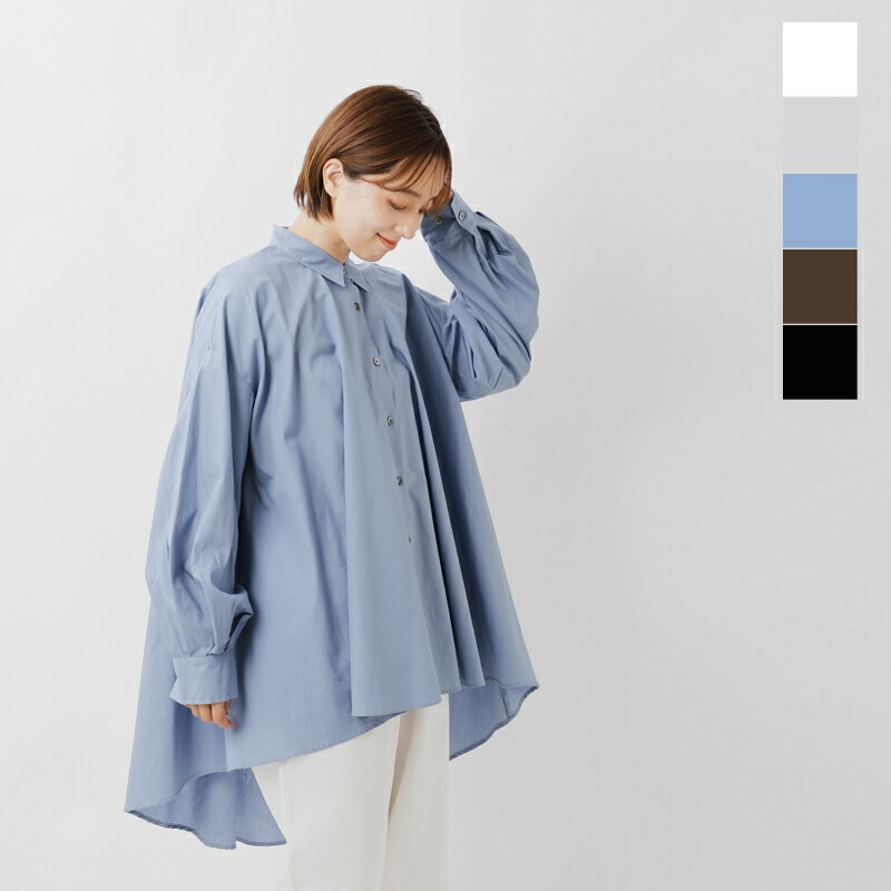 mizuiro ind ミズイロインド コットン ワイド フレア シャツ 3-239389 2025aw新作