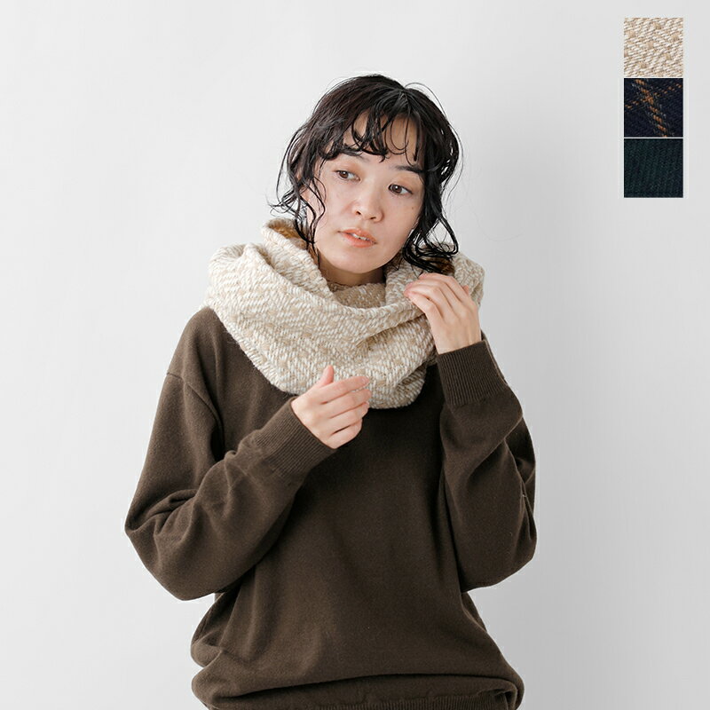 john branigan ジョンブラニガン aranciato別注 チェックニットスヌード bsnood-mn レディースのサムネイル