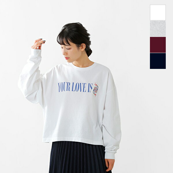 kha:ki カーキ 6.0ozコットンワイドリメイクプリントTシャツ“YOUR LOVE” mil-21hcs237b-tr