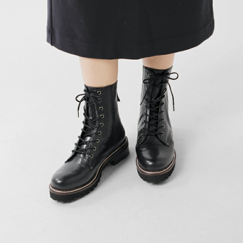 yuko imanishi+ ユウコイマニシプラス ゴートレザー レースアップ ブーツ 717027 レディース 2025aw新作 【サイズ交換初回無料】