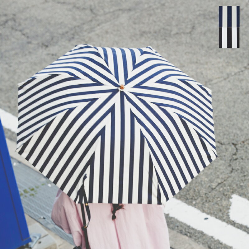 Traditional Weatherwear トラディショナルウェザーウェア ベーシック ストライプ バンブーハンドル 晴雨兼用 折りたたみ傘 “FOLDING BAMBOO GOLD” a231mtggo0068ts-fn レディース