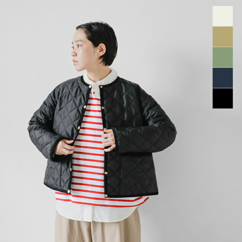 Traditional Weatherwear トラディショナルウェザーウェア アークリー キルティング Aライン ノーカラー ジャケット “ARKLEY A-LINE” l242apqco0384aa-ms 2024aw新作 レディース【サイズ・カラー交換初回無料】【クーポン対象】のサムネイル