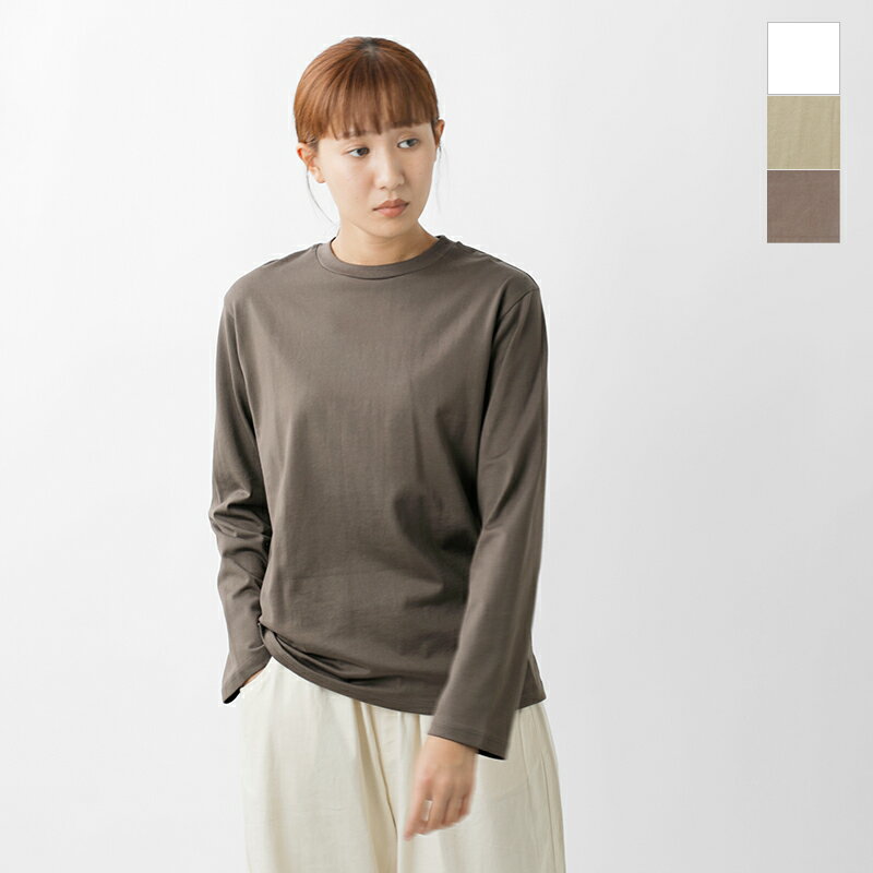 LIFiLL リフィル コットニー 天竺 スリット ロングスリーブ Tシャツ “COTTONY SLIT LONGSLEEVE TEE” lf044-01-tr レディース