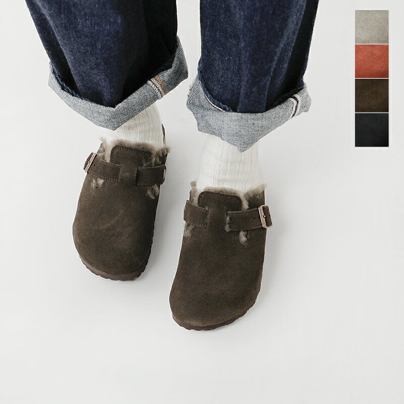 BIRKENSTOCK ビルケンシュトック スエード ストラップ フラット クロッグ サンダル “BOSTON SHEARLING” boston-shearling-mt レディース【サイズ交換初回無料】