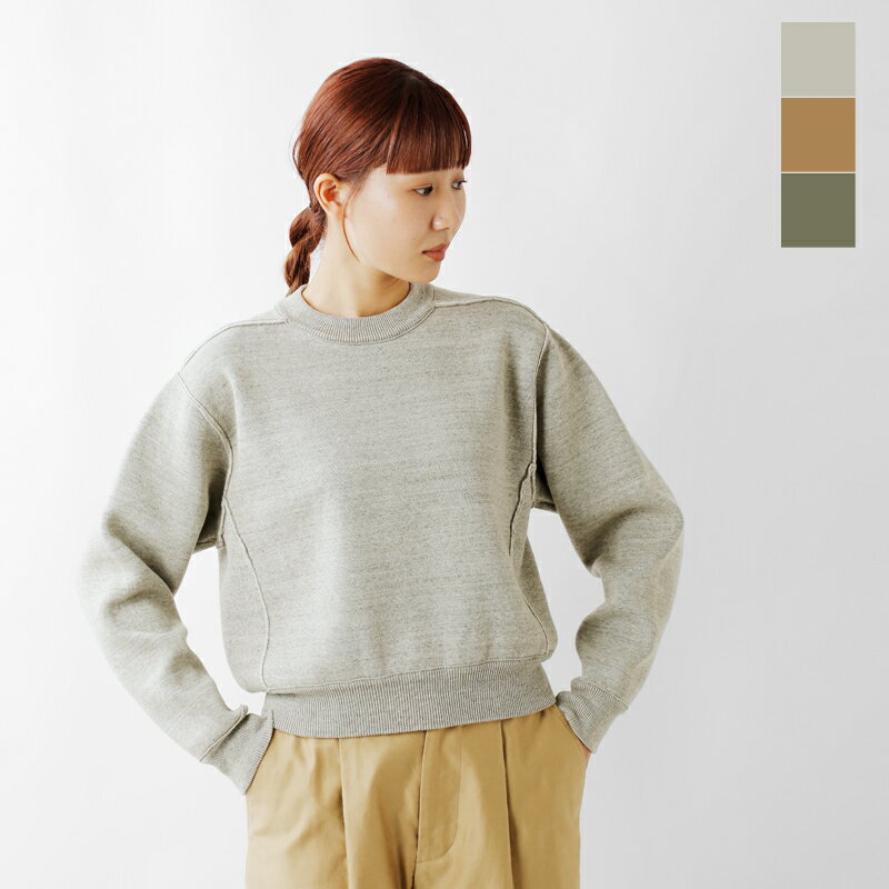 UNDYED アンダイド SALLY FOX カラード オーガニック コットン クルーネック ニット ミックス スウェット プルオーバー “KNIT MIX SWEAT CREW” uns23akc040-ms レディース【クーポン対象】