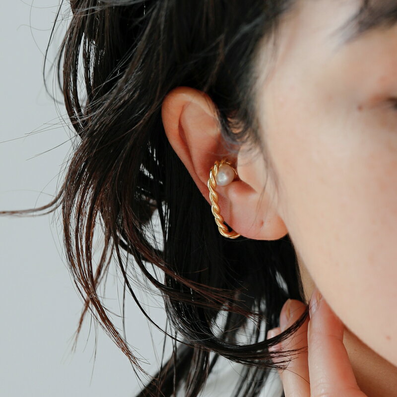 Aperdiem アペルディエム スワール パール イヤーカフ “Swirl Pearl Ear Cuff” 片耳用 81529113-rf レディース