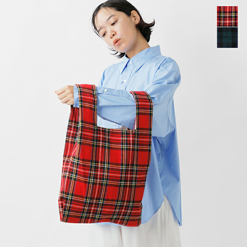 MASTER&Co. マスターアンドコー ウール タータンチェック エコバッグ スモール mc1392 レディース 【クーポン対象】のサムネイル