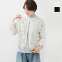 HOSHII TO DEAU ホシイトデアウ×bon vieux temps ボンビュータン aranciato別注 コード刺繍 サークル スカラップ レース ノーカラー カーディガン 31121-mt 2024ss新作 レディース