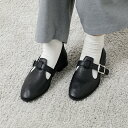 【50%OFF】Portaille ポルタユ ホース レザー ストラップ シューズ f54-lkuflatmc-tr レディース【サイズ交換初回無料】【3こ1】