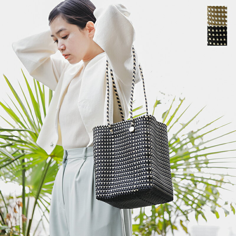 Letra レトラ メルカドバッグ ロングハンドル ミニチェック バケツ 肩がけ “MERCADO BUCKET” mercadobucket-lh-mt レディース【クーポン対象】