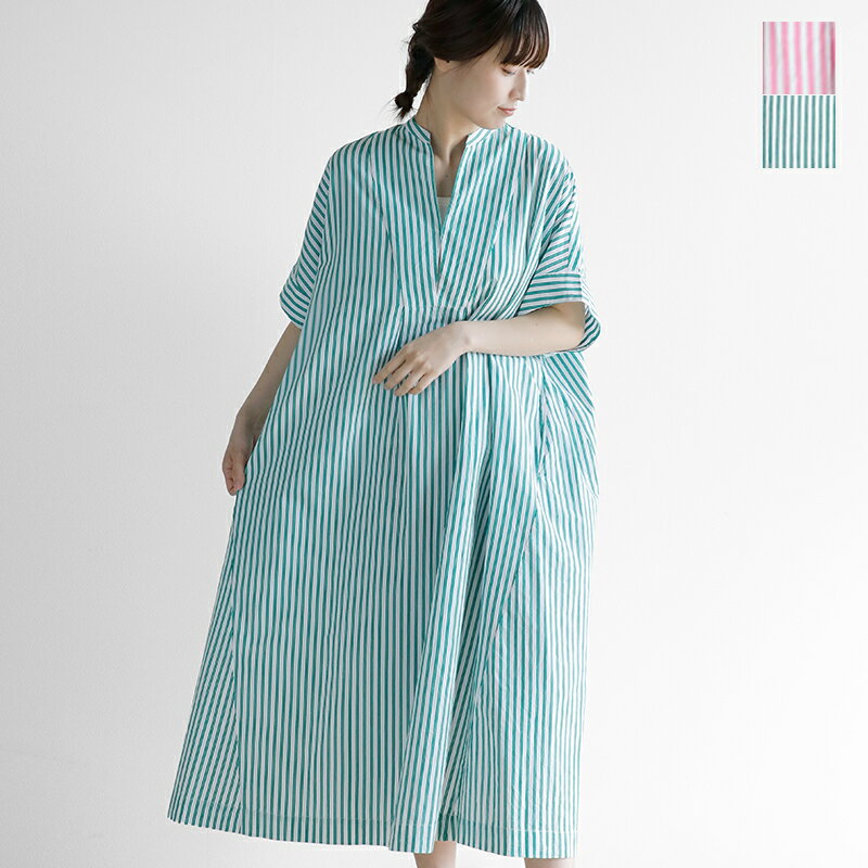 ne Quittez pas ヌキテパ コットン ポプリン ストライプ ビッグ シャツ ドレス “Poplin Stripe Big Shrits Dress” 010441gw2st-ma 2024ss新作 レディースのサムネイル
