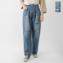 kha:ki カーキ サイドアジャスト ワイド ストレート デニム パンツ “SIDE ADJUST DENIM” mil24hpt3197-mn 2024ss新作 レディース