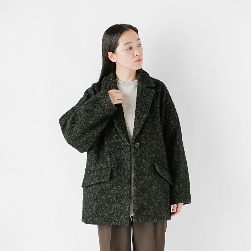 TICCA ティッカ ウール ミックスツイード ジャケット コート tbea-273 レディース 2025aw新作 【サイズ・カラー交換初回無料】 【クーポン対象】のサムネイル