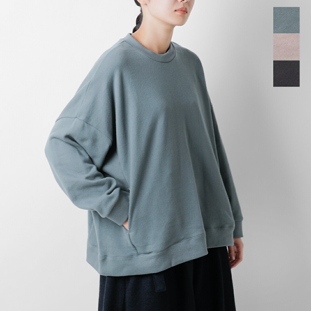 Dulcamara ドゥルカマラ コットン カラー チップ ワイド SW トレーナー d225-t1085 レディース 2025aw..