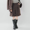 Scye サイ ウール シェットランド ヘリンボーン ツイード ショートパンツ “Shetland Herringbone Tweed Shorts” 1225...