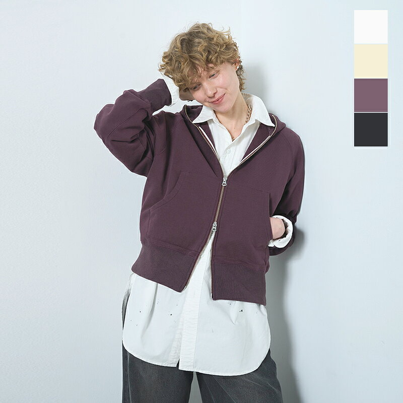 kha:ki カーキ ハイゲージ裏毛 ジップアップ スウェットパーカー “ZIP UP HOODIE” mil25fcs3465 レディ..