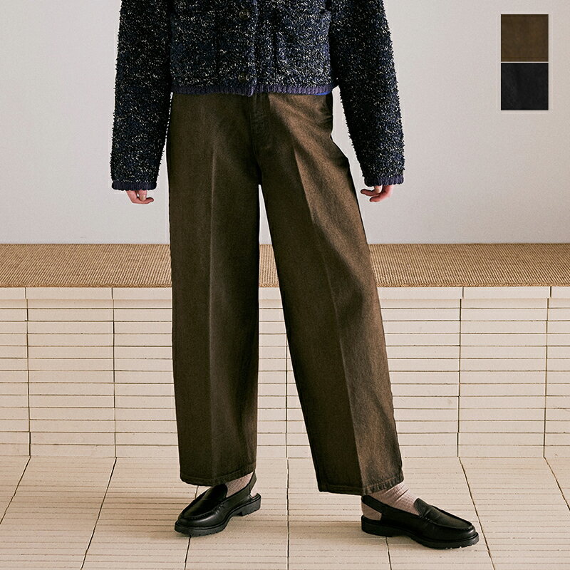 whyto ホワイト センタープレス デニム トラウザー パンツ “centerpress denim trouser” wht25fpt4061-nk 2025aw新作 レディース【サイズ交換初回無料】