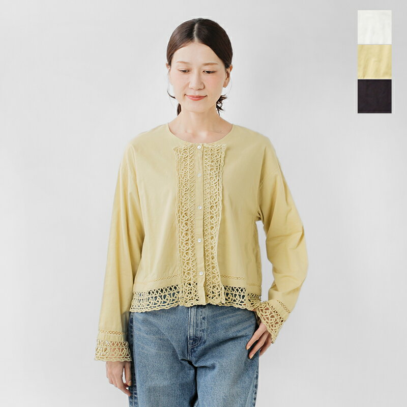 NOUVELLES DU PARADIS ヌーベル ドゥ パラディ コットン キャンブリック レース ジャケット pb25316 レディース 2025aw新作 【サイズ・カラー交換初回無料】 【クーポン対象】