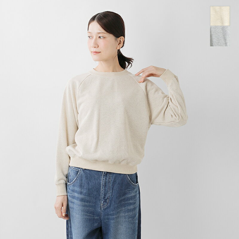 NOUVELLES DU PARADIS ヌーベル ドゥ パラディ コットン ラメ裏毛 ラグラン プルオーバー pc25309g レ..