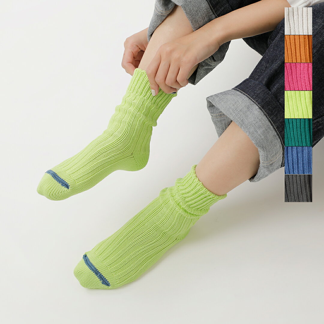 ROTOTO ロトト オーガニックコットン チャンキー リブ クルー ソックス 靴下 r1523 レディース 2025aw..