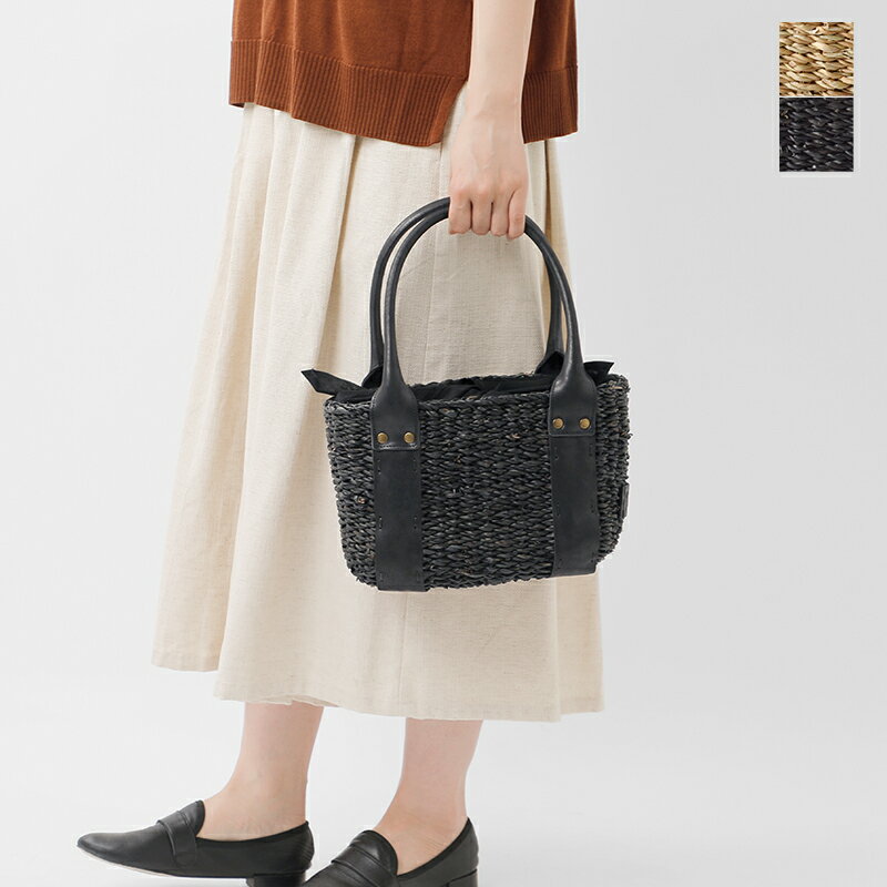 【完売品】クレドラン かごバッグ ボックス型 ファスナー 帆布 異素材ミックス 完売品】クレドラン かごバッグ ボックス型 ファスナー 帆布 異