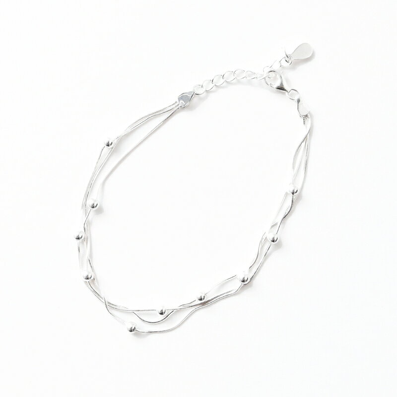樂天商城 - aura オーラ シルバー925 トリプルドット スネーク ブレスレット “triple dot snake bracelet” a-b007 レディース