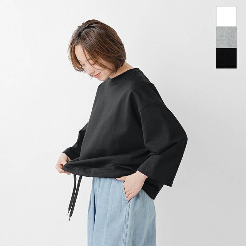 TRAVAIL MANUEL トラバイユマニュアル コットン ハイゲージ 裏毛 ヘムコード プルオーバー 2033 レディ..