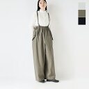 C'EST BIEN FAIT セビアンフェ 高密度ポプリンクロス コットン リネン サスペンダー パンツ 46377-yo 2025ss新作 レディース【☆】