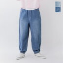 【30%OFF】Johnbull ジョンブル コットン バルーン ギャザー デニム パンツ jl251p13-kk レディース【サイズ交換初回無料】