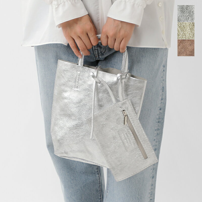 MARLON FIRENZE マーロンフィレンツェ ラミネート カウレザー ショッパー バッグ ミニ SHOPPER MINI shopper-mini-same2 レディース 2026ss新作 春夏【クーポン対象】