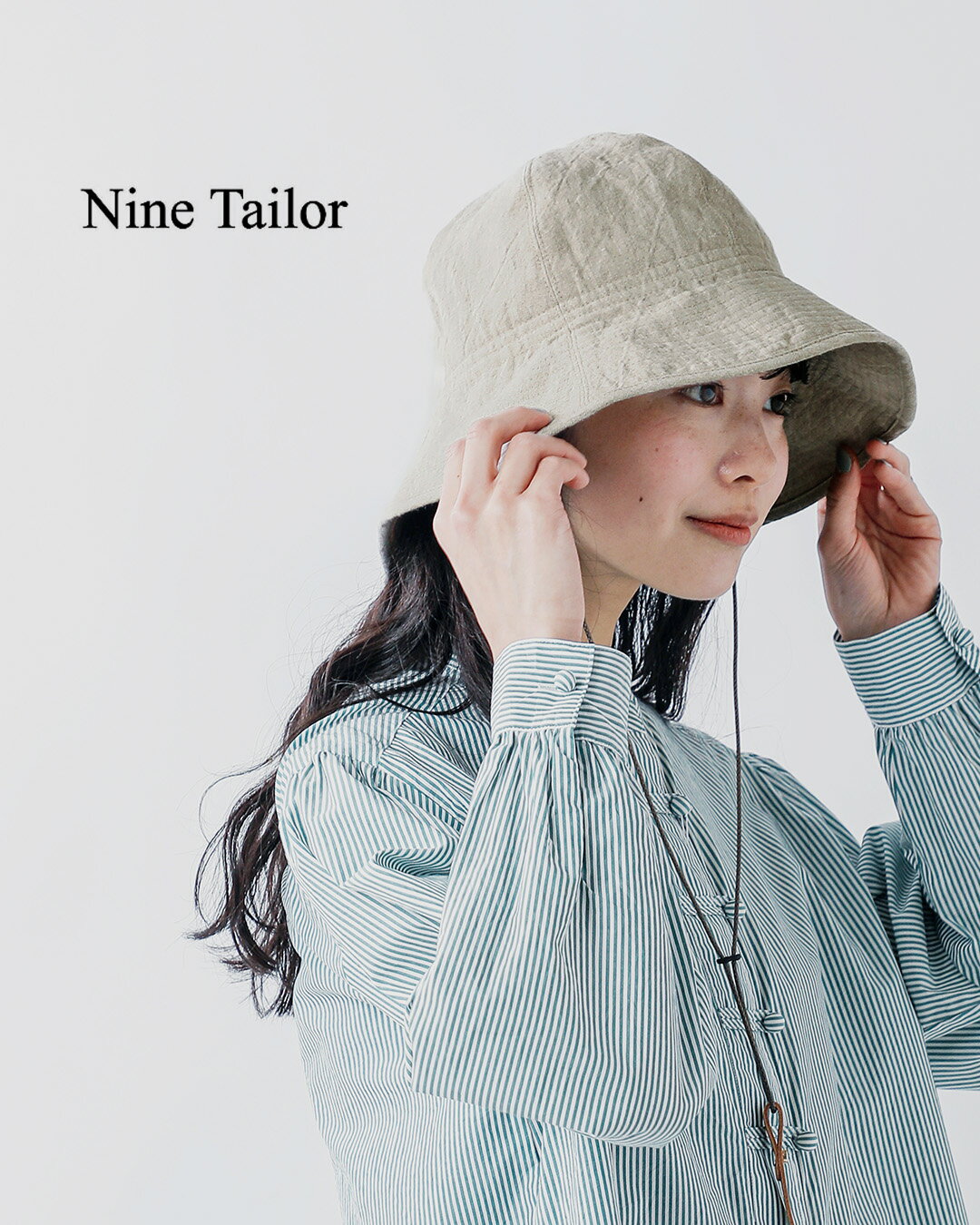 Nine Tailor ナインテイラー ベルギーリネン ハット Canna Hat n-1074 レディース ...