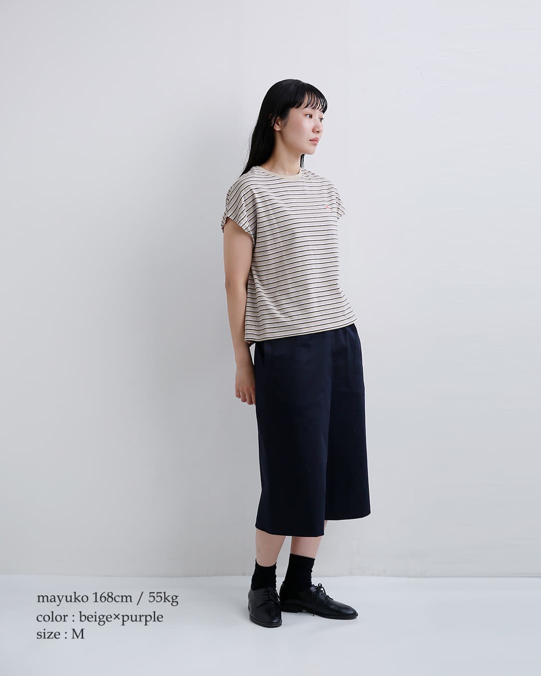 セール【30%OFF】DANTON ダントン コットン ドルマンスリーブ ボーダー 半袖Tシャツ dt-c0403cjj-same1 レディース【海外出荷不可】 aranciato-10064061 aranciato(アランチェート) サンプル画像3