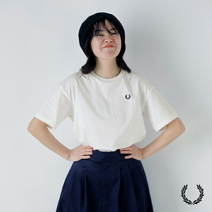 FRED PERRY フレッド ペリー コットン クルーネック 半袖 Tシャツ Crew Neck T-Shirt g1142 レディース 2026ss新作 春夏