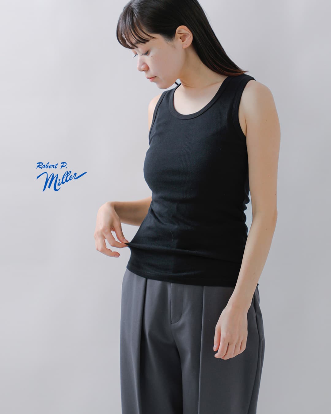 【ゆうパケット選択可】MILLER ミラー コットン パネルリブ タンクトップ 808c レ...