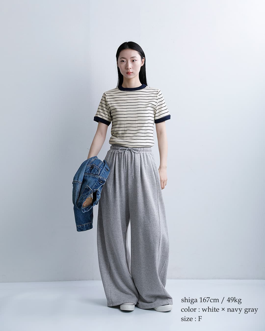 【ゆうパケット選択可】MILLER ミラーコットン パネルリブ ショートスリーブ Tシャ...