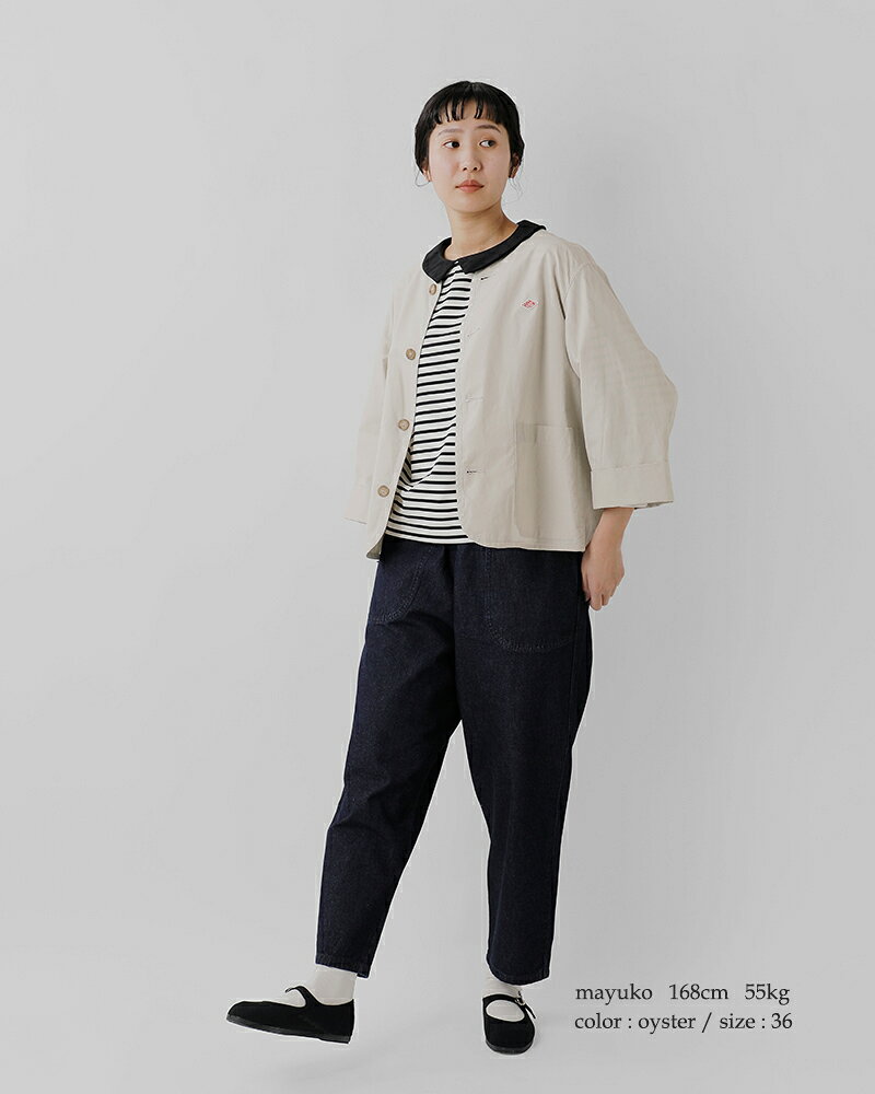 セール【30%OFF】DANTON ダントン コットンリネン ウェザーワッシャー カラーレス ショートジャケット dt-a0473cfd-26ss レディース【海外出荷不可】 アウター aranciato-10063433 aranciato(アランチェート) サンプル画像3