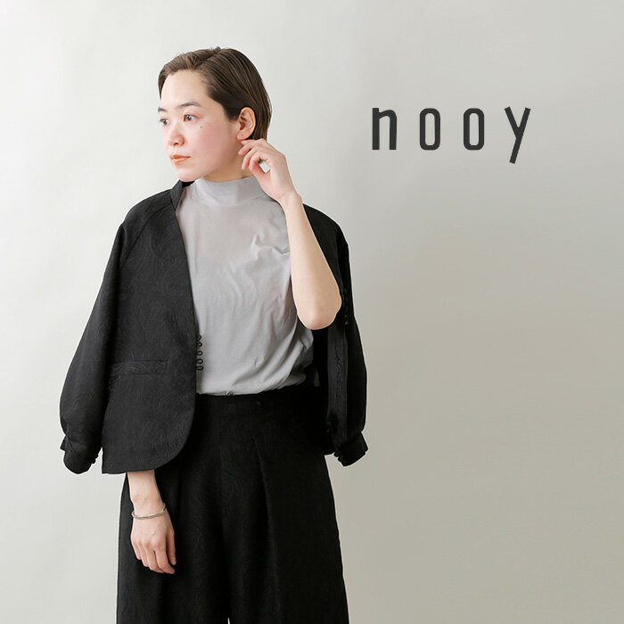 nooy ヌーイ 強撚ソフトコットン 天竺 ハイネック ショートスリーブ ベーシック T...