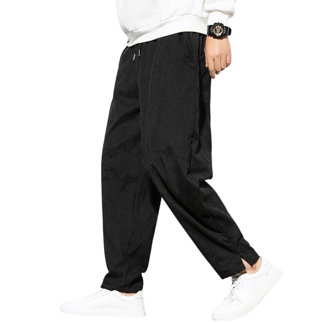 ズボン メンズ コーデュロイパンツ ロングパンツ オーバーサイズ ワイドパンツ リラックスパンツ ロングパンツ チノパンツ 調整紐 ウエストゴム 人気 無地 春服 秋服 冬服 オシャレ 服
