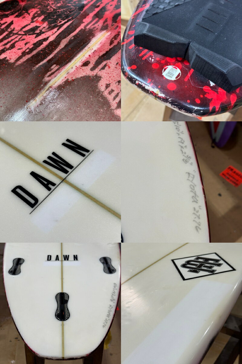 【中古】TM SURFBOARD (ティーエムサーフボード) DAWN モデル ショートボード [CLE...