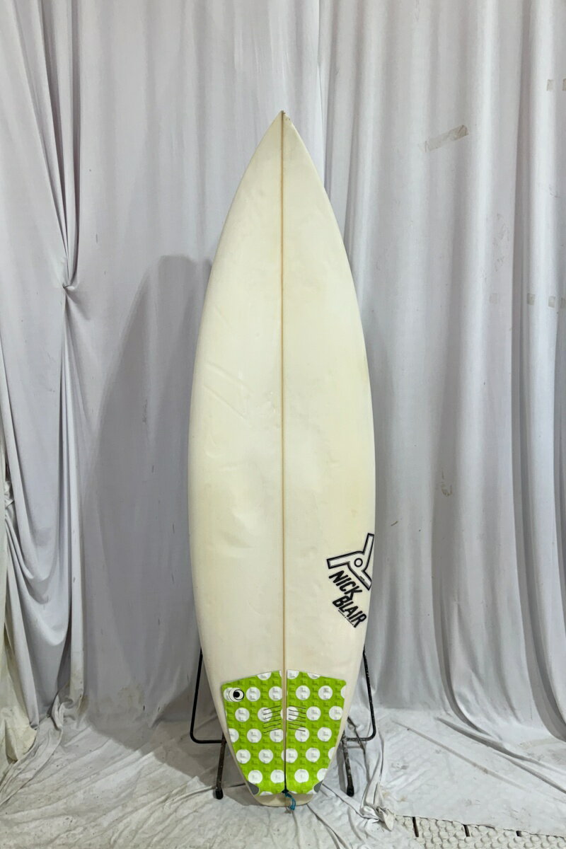 【中古】NICK BLAIR (ニックブレア) MIND JAR モデル ショートボード [CLEAR×BLACK] 5’8” サーフボード