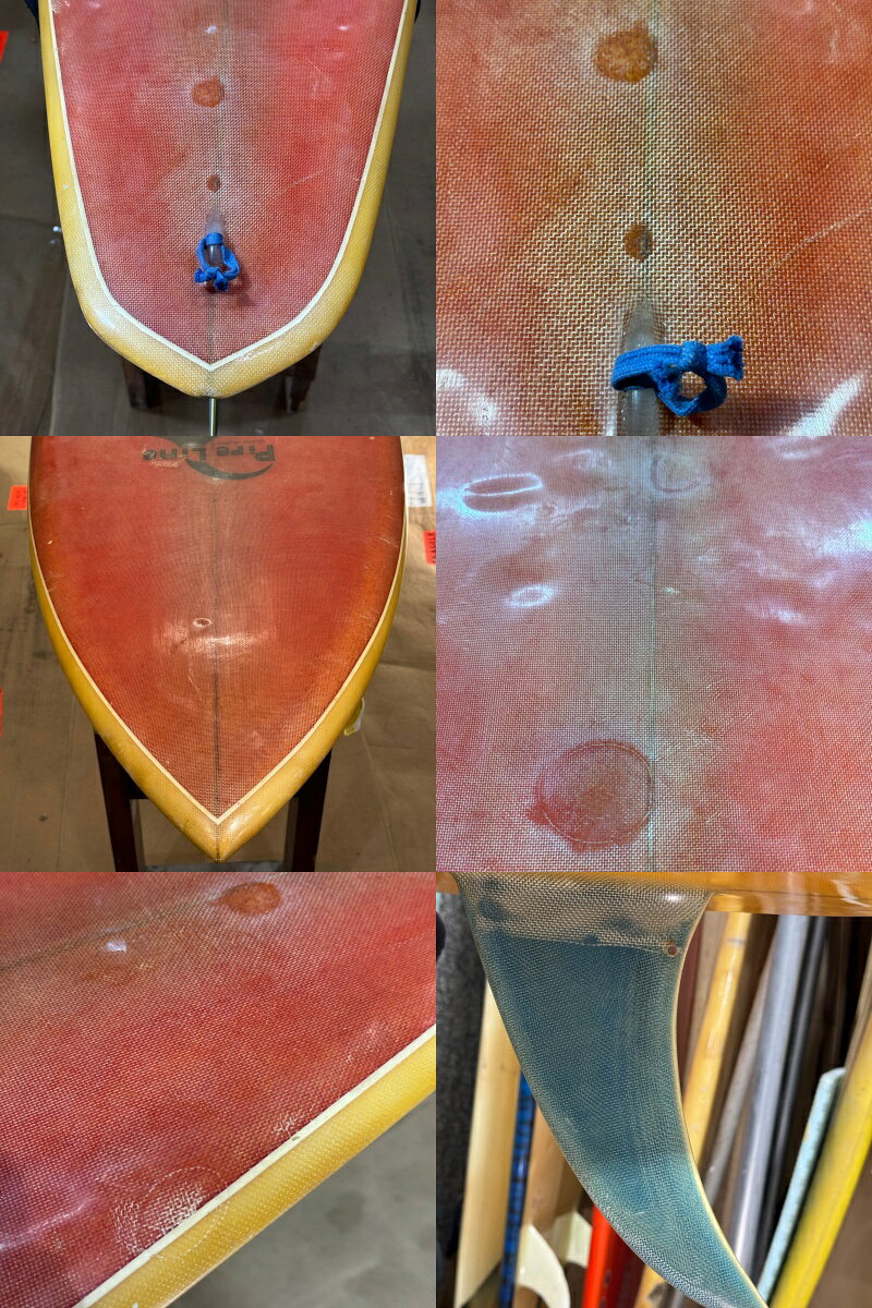 【中古】PIPELINE (パイプライン)ショートボード [RED×CLEAR] 6’6” サーフボード オンフィン