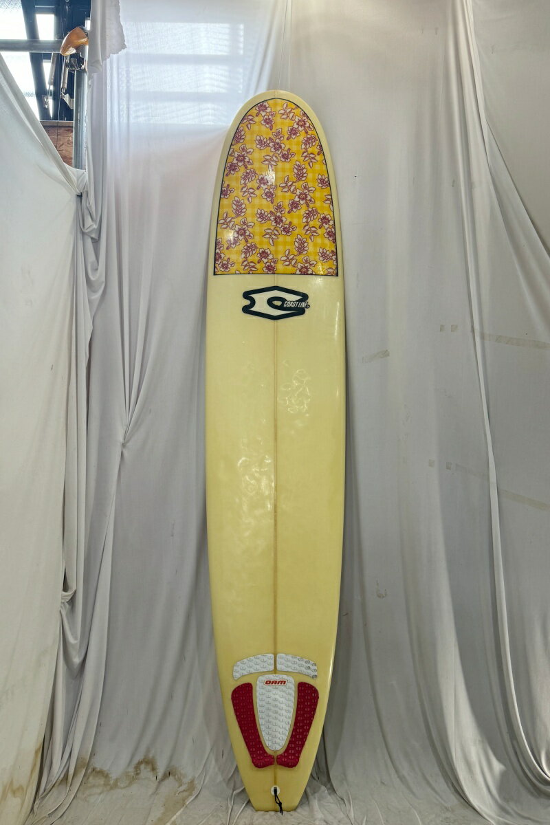 【中古】CORST LINE (コーストライン) ロングボード [ORANGE×CLEAR] 9'5