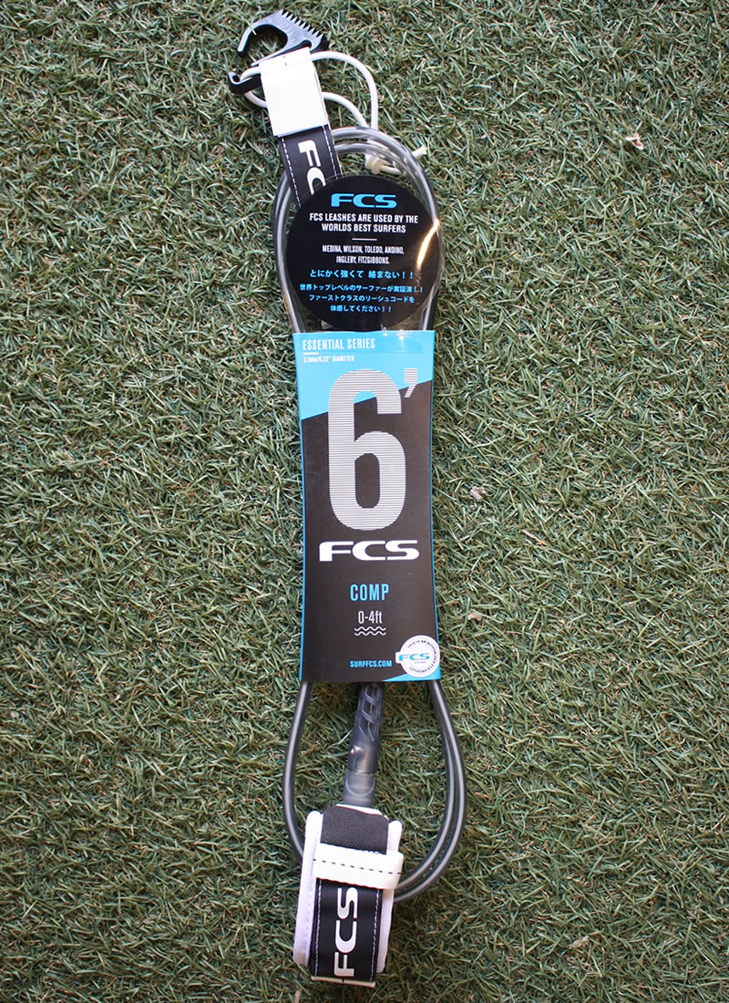 【新品】FCS（エフシーエス）LEASH リーシュコード　6’COMP [white] 2019 ESSENTIAL LEASH