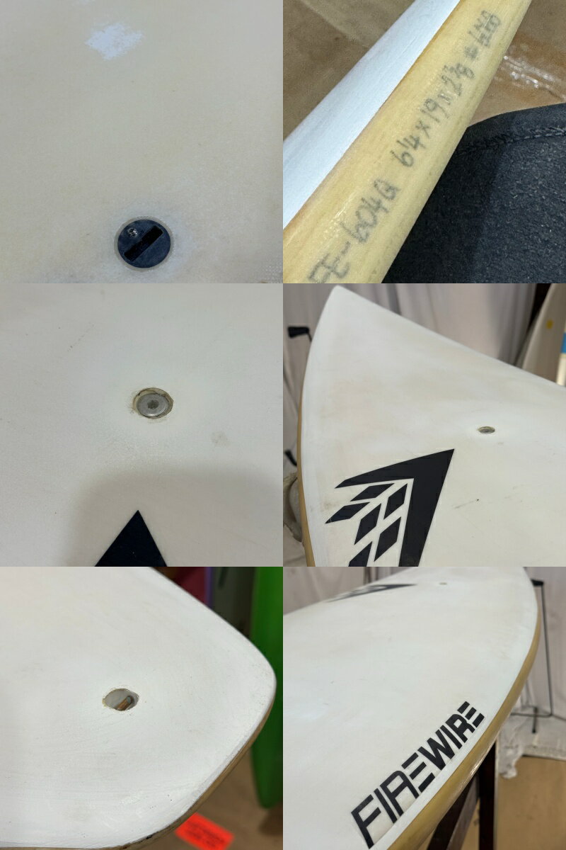 【中古】FIREWIRE (ファイアーワイヤー) ショートボード ［WHITE×BROWN］6’4” サー...