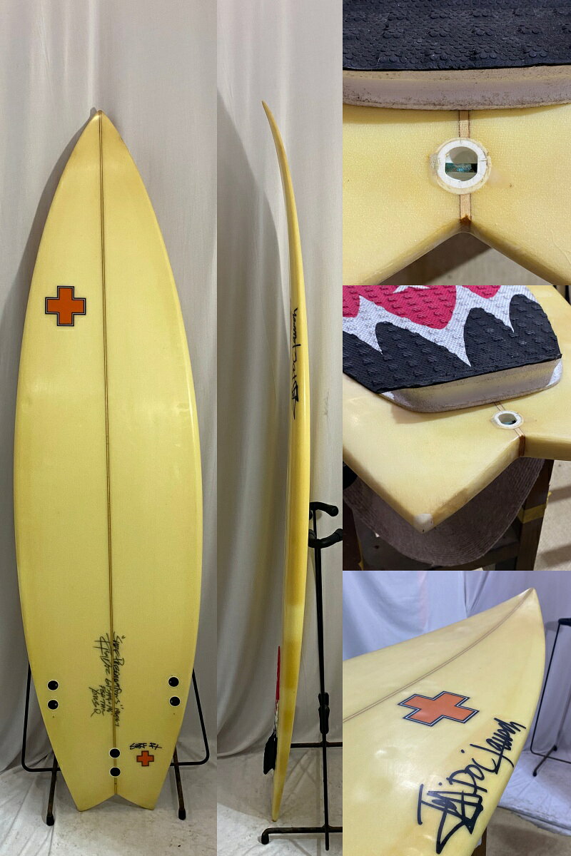 【中古】 DOC (ドック) FISH TAIL ショートボード [CLEAR] 6'1