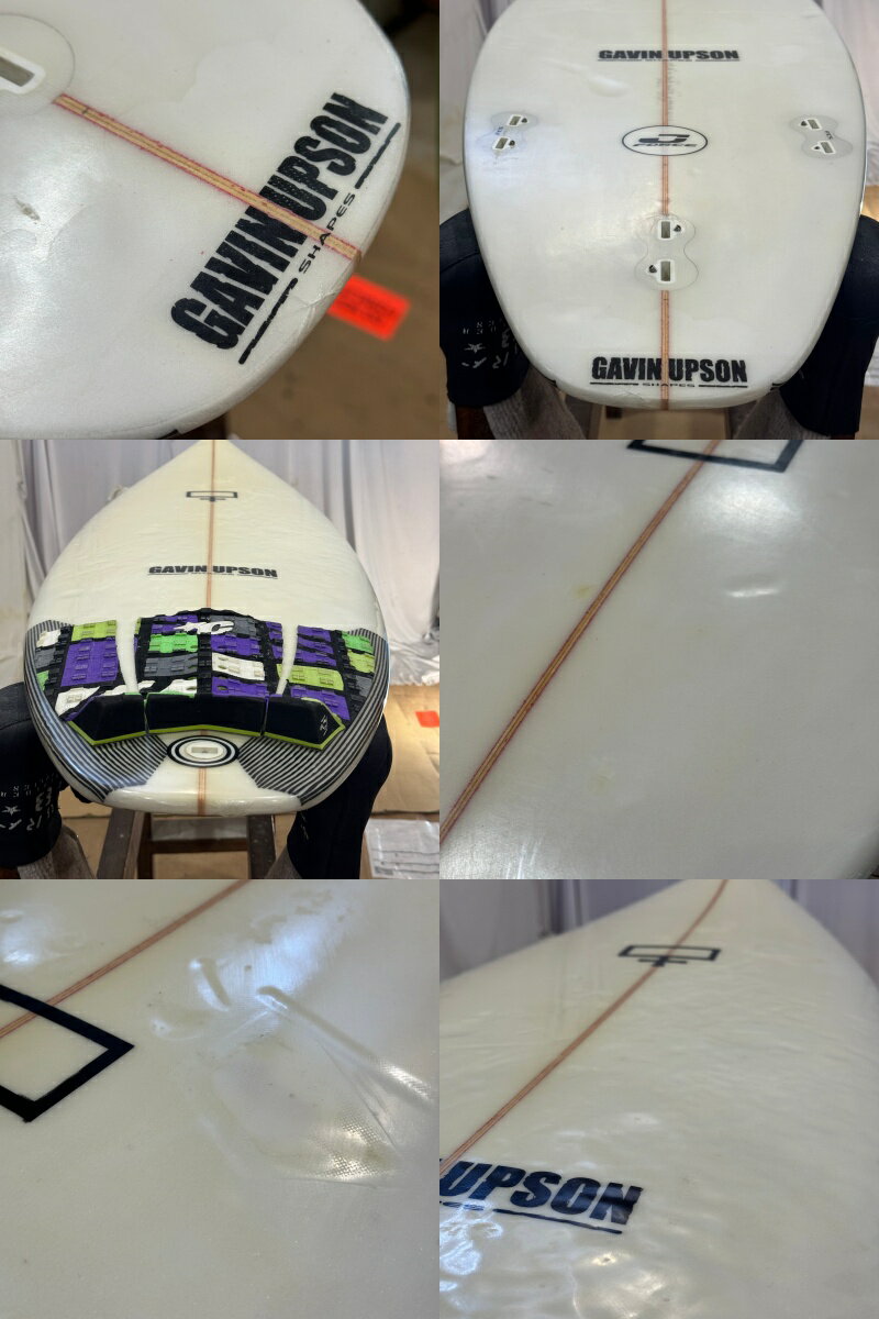 【中古】1-DA SURFBOARDS GAVIN UPSIN シェイプ ショートボード［CLEAR］5’6” サー...