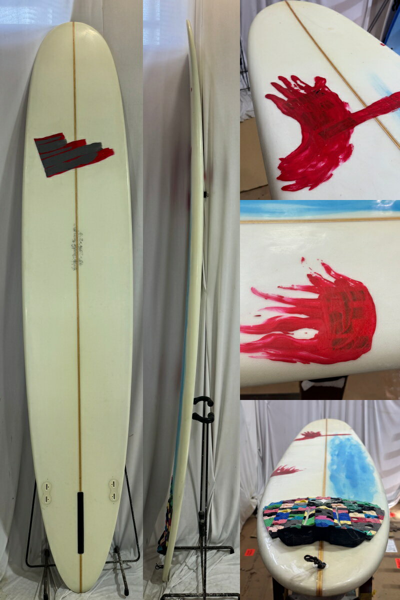 【中古】BEN WEI (べンウェイ) ロングボード [CLEAR×PAINT] 9’0” サーフボード
